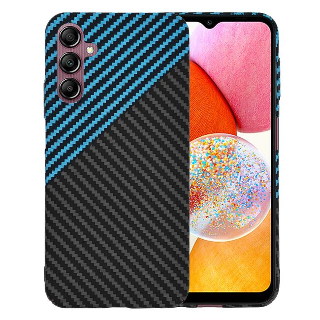 Husa pentru  Samsung Galaxy A14 4G, 5G CarbonFiber UltraSlim, Lightweight, albastru inchis