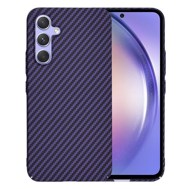 Husa pentru  Samsung Galaxy A54 5G CarbonFiber UltraSlim, Lightweight, mov