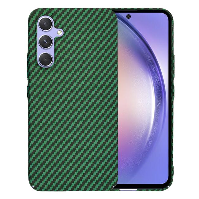 Husa pentru  Samsung Galaxy A54 5G CarbonFiber UltraSlim, Lightweight, verde