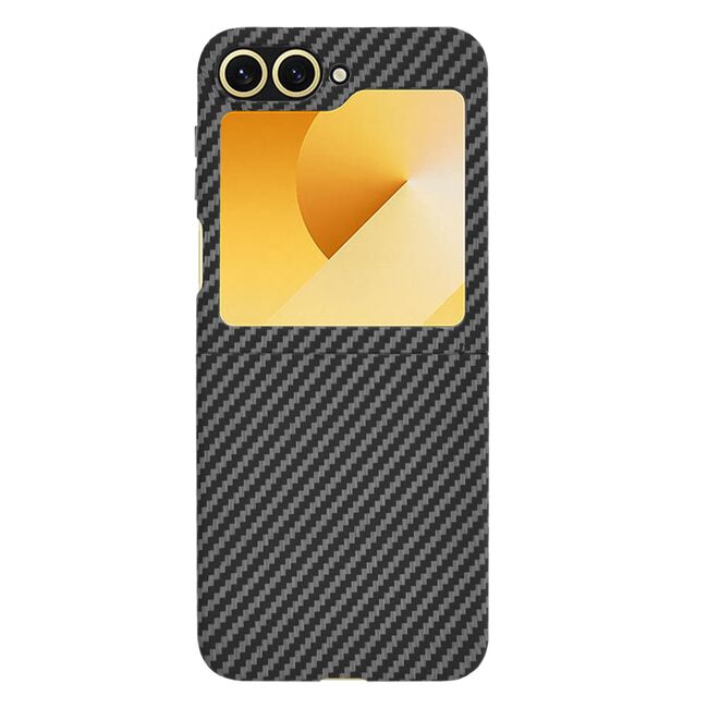Husa pentru  Samsung Galaxy Z Flip 6 CarbonFiber UltraSlim, Lightweight, negru