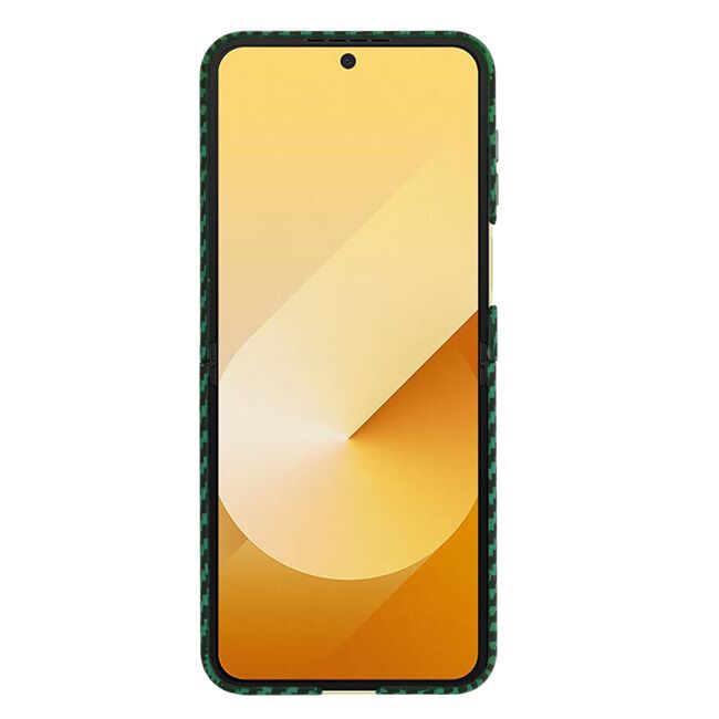 Husa pentru  Samsung Galaxy Z Flip 6 CarbonFiber UltraSlim, Lightweight, verde