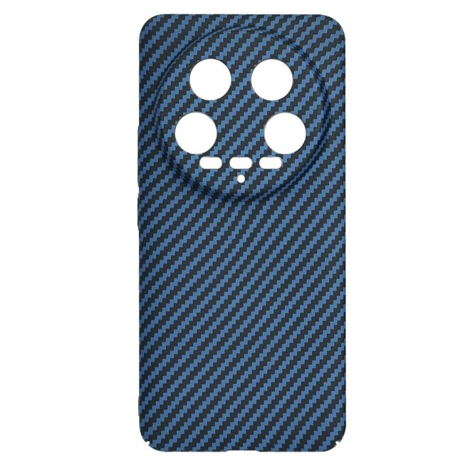 Husa pentru  Xiaomi 14 Ultra CarbonFiber UltraSlim, Lightweight, albastru