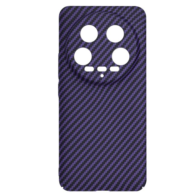 Husa pentru  Xiaomi 14 Ultra CarbonFiber UltraSlim, Lightweight, mov