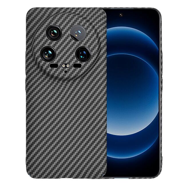 Husa pentru  Xiaomi 14 Ultra CarbonFiber UltraSlim, Lightweight, negru