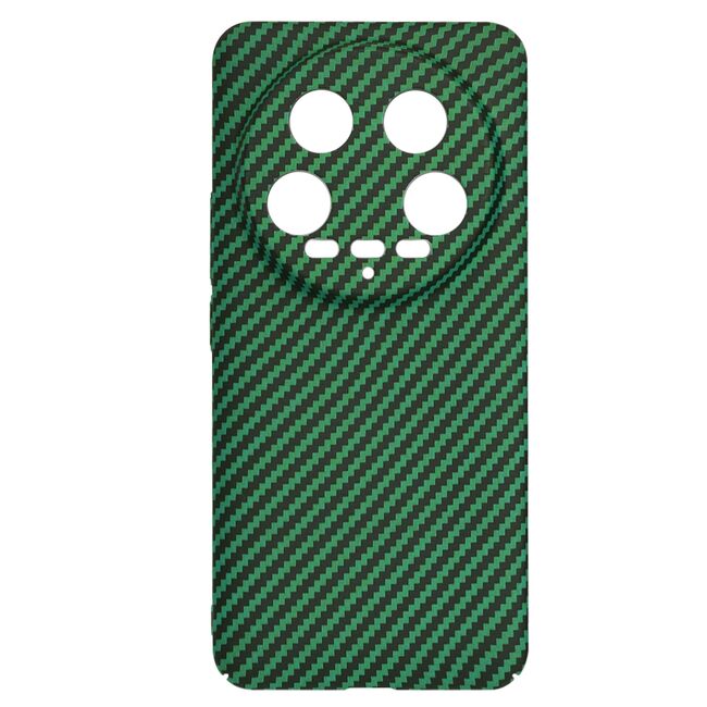 Husa pentru  Xiaomi 14 Ultra CarbonFiber UltraSlim, Lightweight, verde
