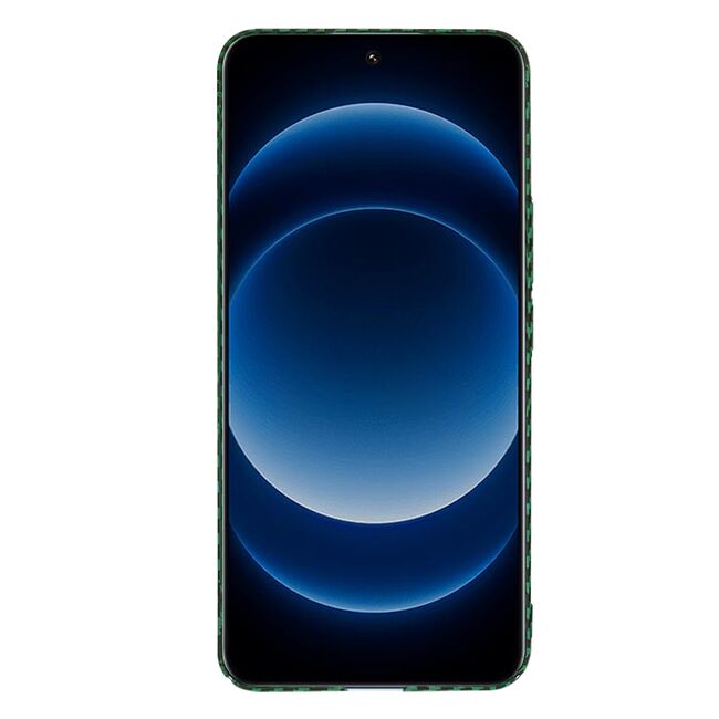 Husa pentru  Xiaomi 14 Ultra CarbonFiber UltraSlim, Lightweight, verde