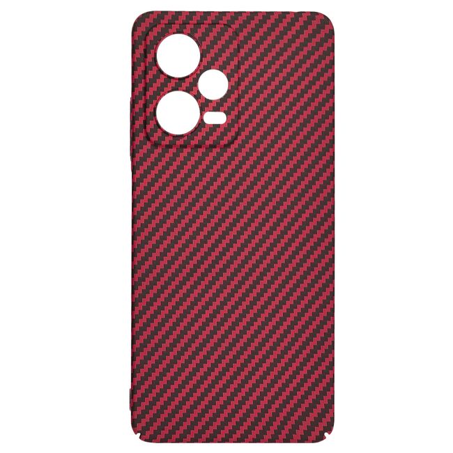 Husa pentru  Xiaomi Redmi Note 12 Pro CarbonFiber UltraSlim, Lightweight, rosu