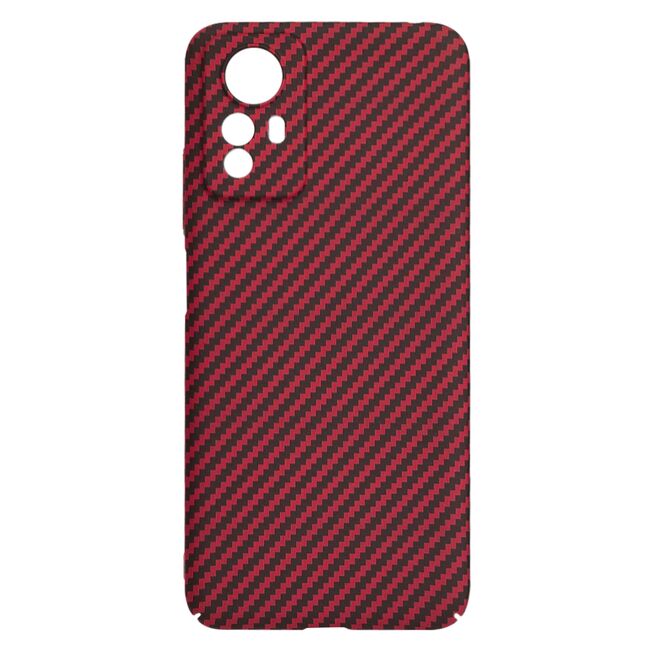 Husa pentru  Xiaomi Redmi Note 12S 4G CarbonFiber UltraSlim, Lightweight, rosu