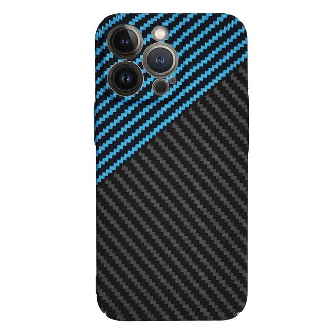 Husa pentru  iPhone 13 Pro CarbonFiber UltraSlim, Lightweight, albastru inchis