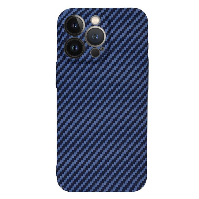 Husa pentru  iPhone 13 Pro CarbonFiber UltraSlim, Lightweight, albastru