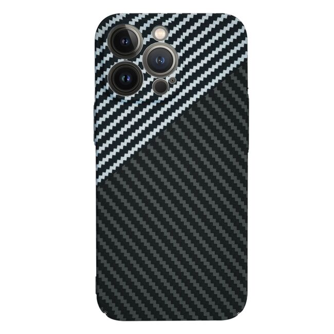 Husa pentru  iPhone 13 Pro CarbonFiber UltraSlim, Lightweight, gri