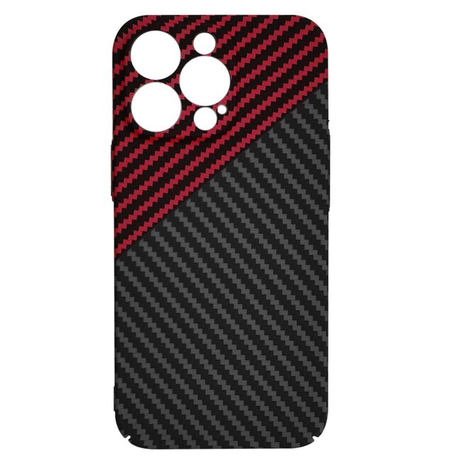 Husa pentru  iPhone 13 Pro CarbonFiber UltraSlim, Lightweight, rosu inchis