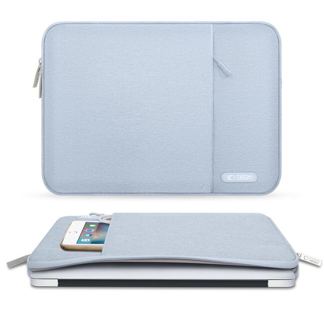 Husă Laptop 13-14" Slim SoftTouch – Design Elegant, Protecție Premium, Compartiment Accesorii, Ideală pentru MacBook, ASUS, Lenovo, HP, Dell, winter blue
