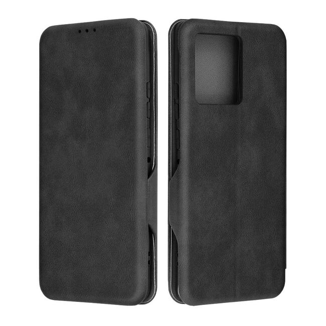 Husa tip carte pentru Motorola Edge 50 Neo Smart Wallet fata - spate protectie 360 - negru