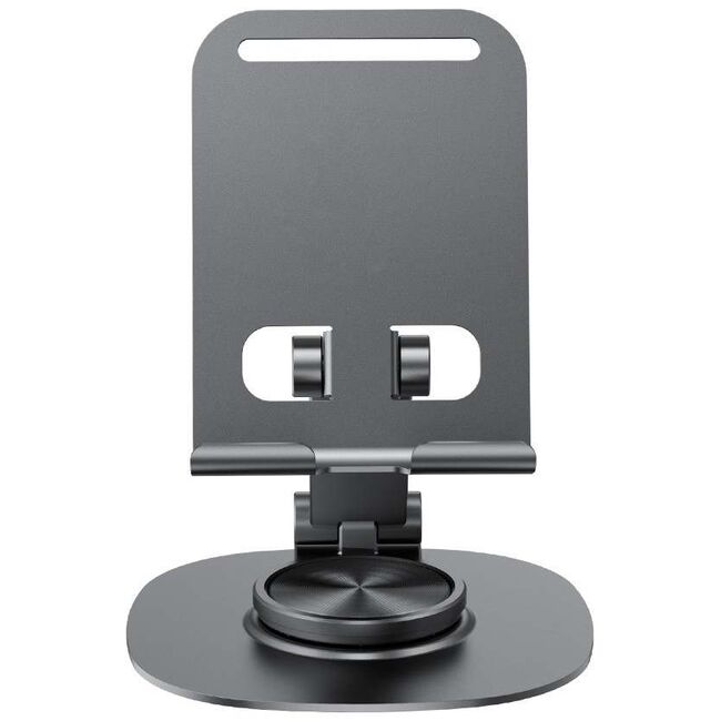 Suport pentru telefon cu rotire 360°, pliabil, unghi reglabil, universal, design elegant și funcționalitate maximă, metalic, negru
