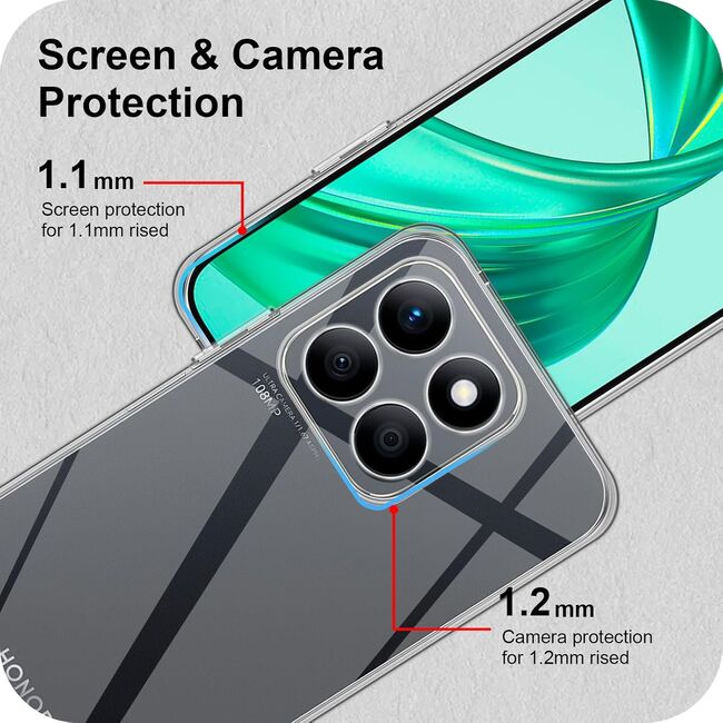 Husa pentru Honor 200 Smart, Anti-Shock 1.5mm, cu protectie lentile, Transparent