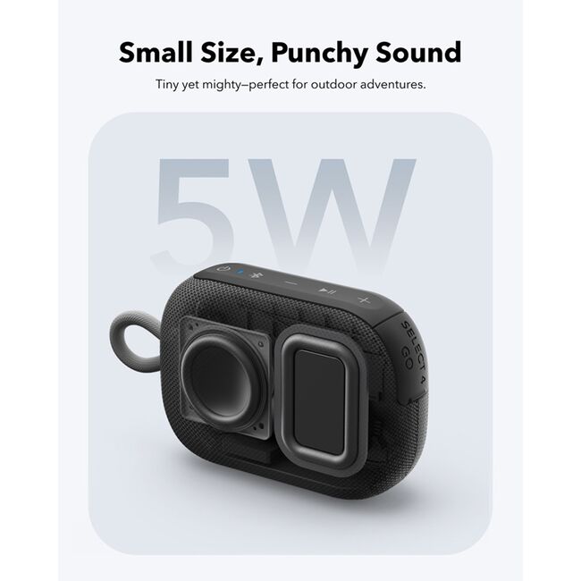 Boxa portabila Anker SoundCore Select 4 Go, 5W, IP67, Autonomie 20 de ore, alb