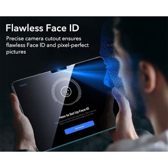 Folie sticla iPad Air 11 (2024) ESR Tempered Glass 9H, transparenta
