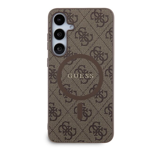 Husa pentru  Samsung Galaxy S24+ Plus Guess - 4G Collection Leather MagSafe - maro