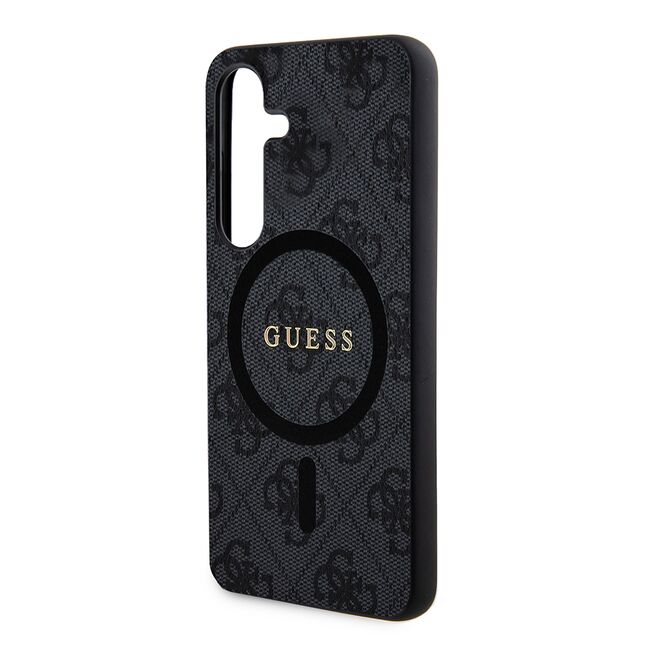 Husa pentru  Samsung Galaxy S24+ Plus Guess - 4G Collection Leather MagSafe - negru