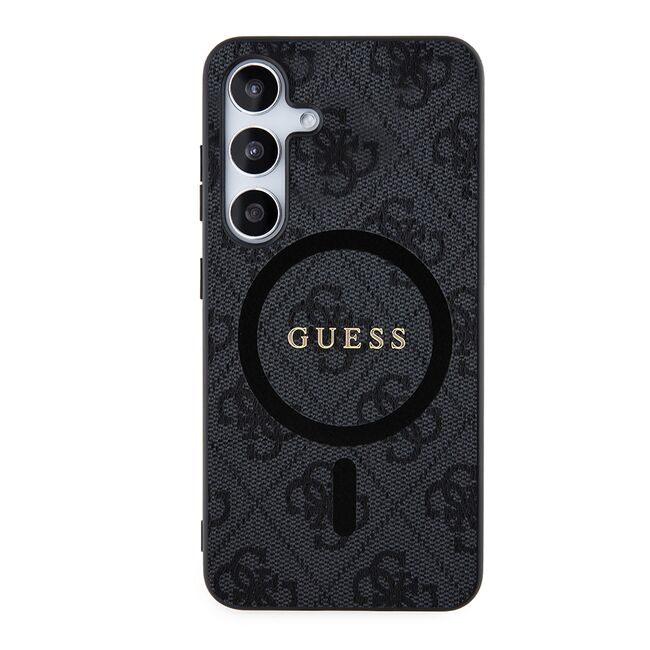 Husa pentru  Samsung Galaxy S24+ Plus Guess - 4G Collection Leather MagSafe - negru