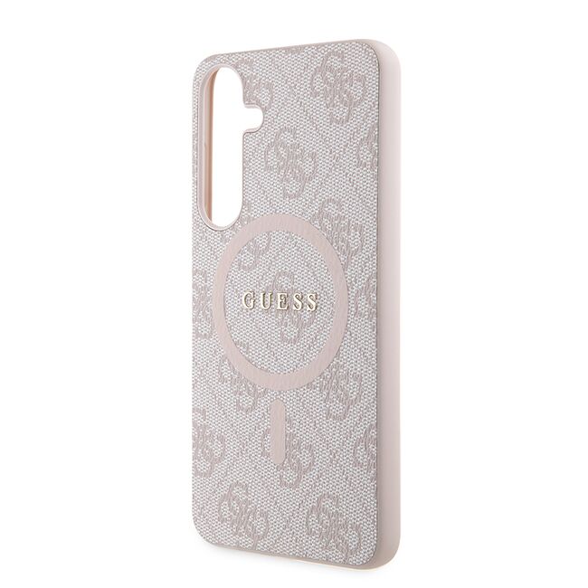 Husa pentru  Samsung Galaxy S24+ Plus Guess - 4G Collection Leather MagSafe - roz