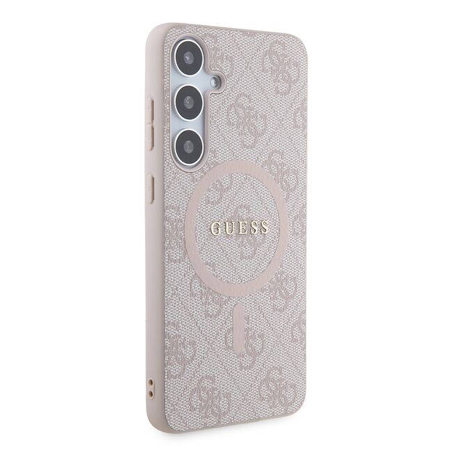 Husa pentru  Samsung Galaxy S24+ Plus Guess - 4G Collection Leather MagSafe - roz