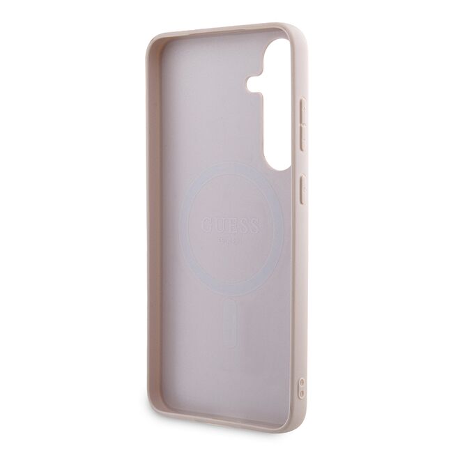 Husa pentru  Samsung Galaxy S24+ Plus Guess - 4G Collection Leather MagSafe - roz