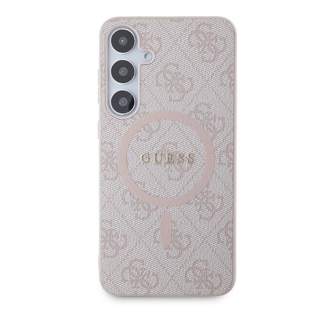 Husa pentru  Samsung Galaxy S24+ Plus Guess - 4G Collection Leather MagSafe - roz