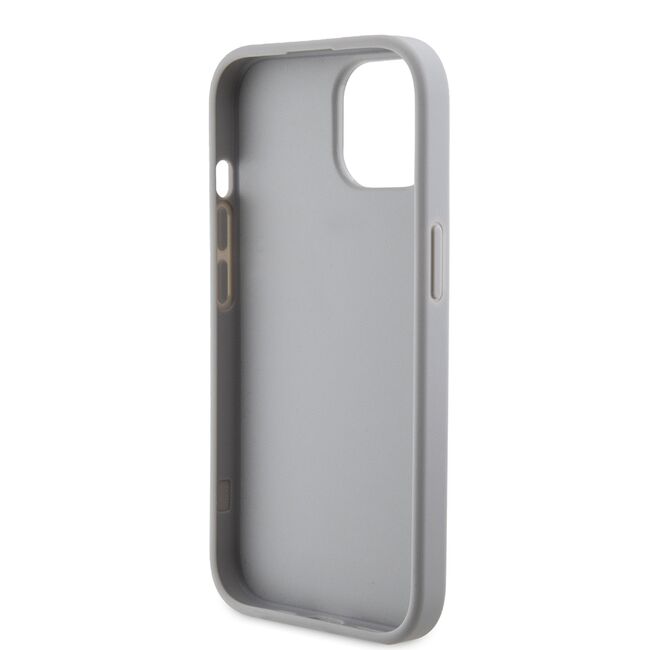 Husa pentru  iPhone 15 Guess- Strass Metal - argintiu
