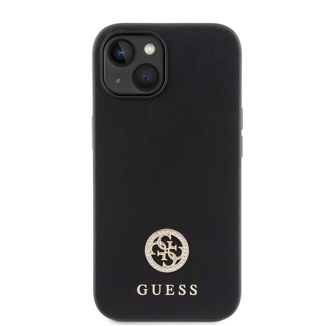 Husa pentru  iPhone 15 Guess- Strass Metal - negru