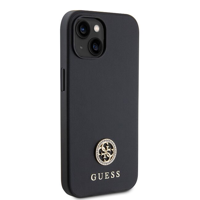 Husa pentru  iPhone 15 Guess- Strass Metal - negru