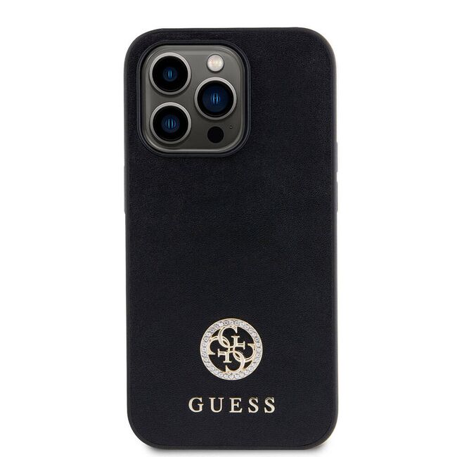 Husa pentru  iPhone 15 Pro Guess- Strass Metal - negru