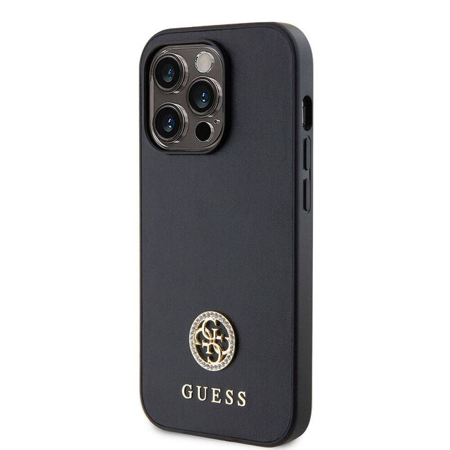 Husa pentru  iPhone 15 Pro Max Guess- Strass Metal - negru
