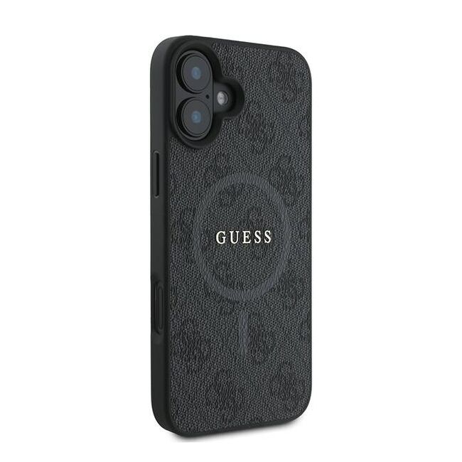 Husa pentru  iPhone 16 Plus Guess - 4G Ring Classic MagSafe - negru