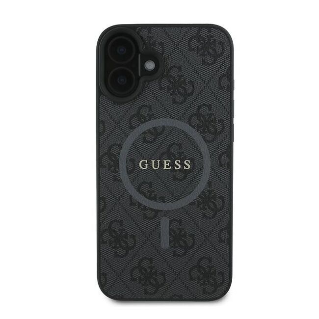 Husa pentru  iPhone 16 Plus Guess - 4G Ring Classic MagSafe - negru