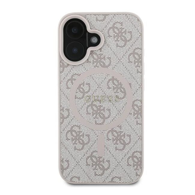 Husa pentru  iPhone 16 Plus Guess - 4G Ring Classic MagSafe - roz