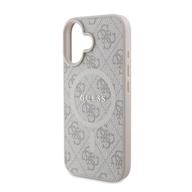 Husa pentru  iPhone 16 Plus Guess - 4G Ring Classic MagSafe - roz