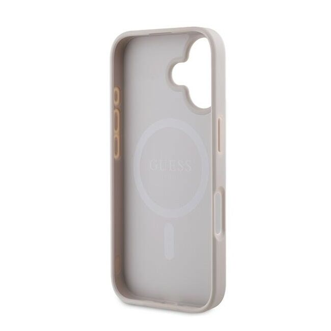 Husa pentru  iPhone 16 Plus Guess - 4G Ring Classic MagSafe - roz
