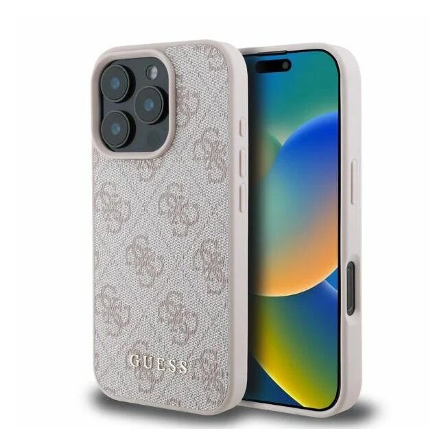 Husa pentru  iPhone 16 Pro Guess - Hardcase 4G Classic - roz