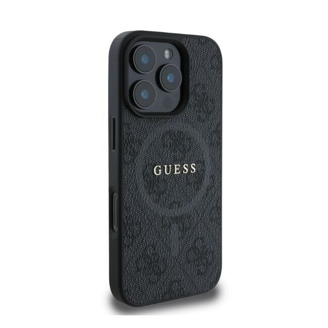 Husa pentru  iPhone 16 Pro Max Guess - 4G Ring Classic MagSafe - negru