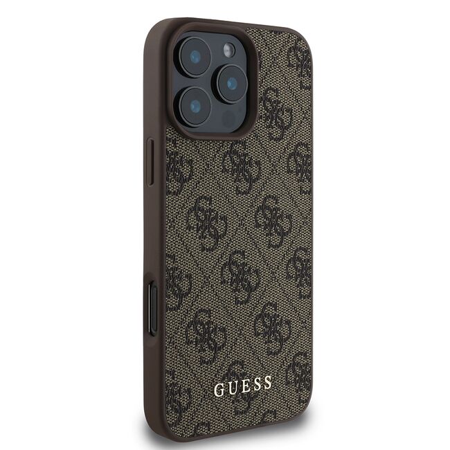 Husa pentru  iPhone 16 Pro Max Guess - Hardcase 4G Classic - maro