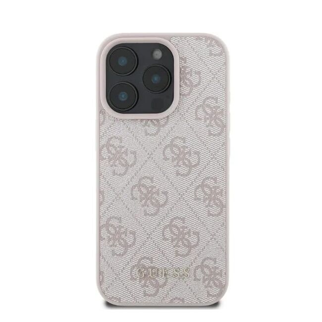 Husa pentru  iPhone 16 Pro Max Guess - Hardcase 4G Classic - roz