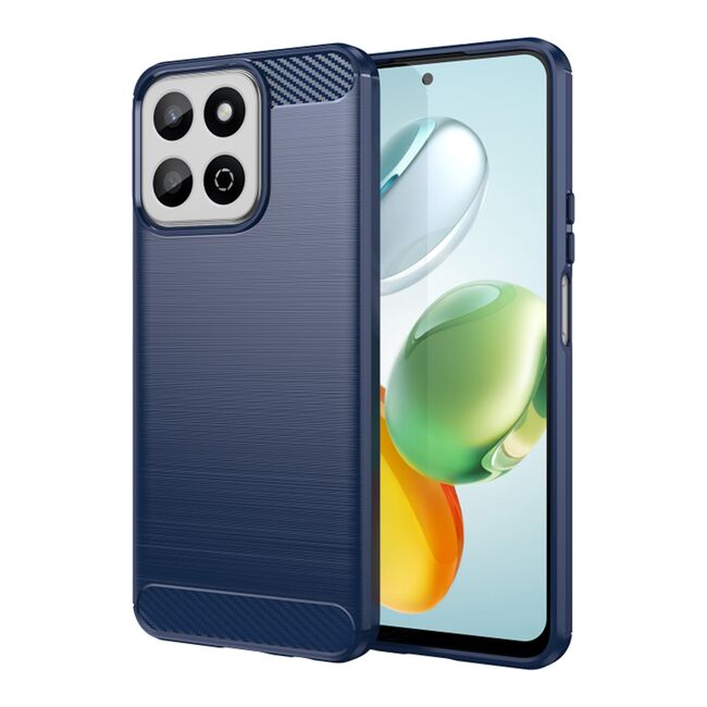 Husa pentru Honor 200 Smart Carbon Liquid Silicone, albastru