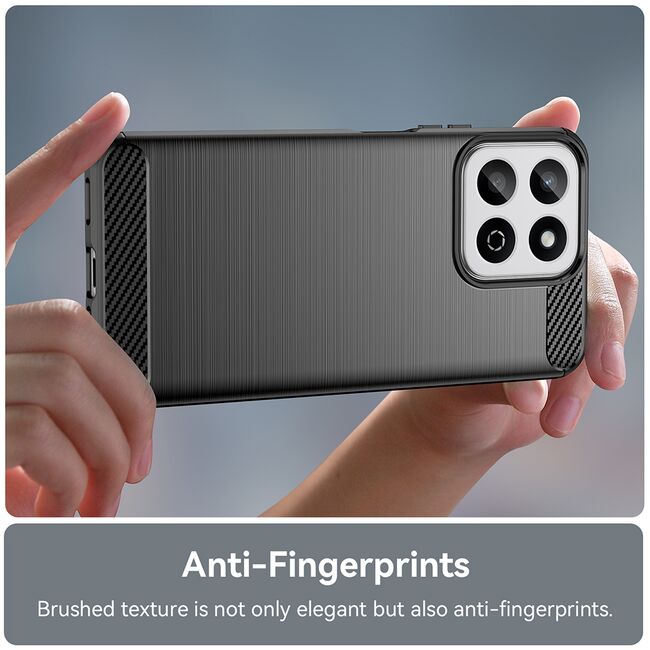 Husa pentru Honor 200 Smart Carbon Liquid Silicone, negru