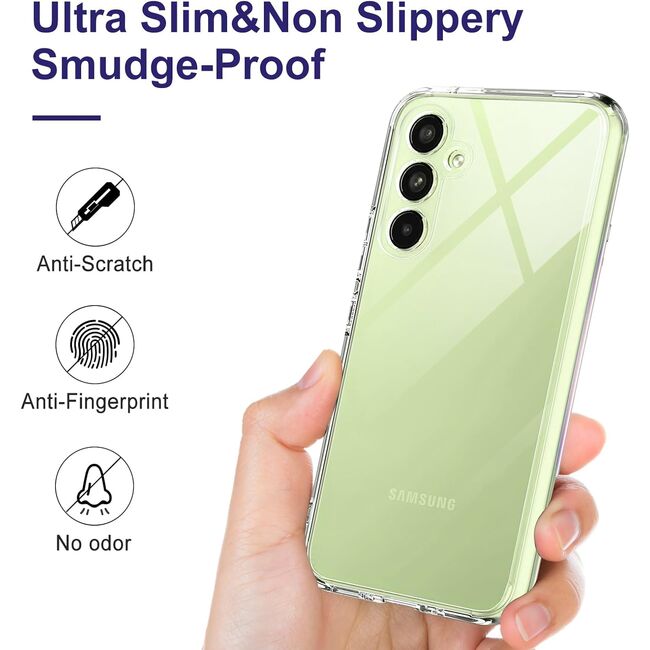 Husa pentru Samsung Galaxy S24 FE, Anti-Shock 1.5mm, cu protectie lentile, Transparent