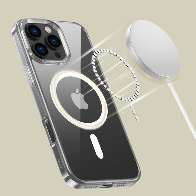Huse pentru Samsung Galaxy S24 FE cu MagSafe Crystal Clear Back Series - transparent