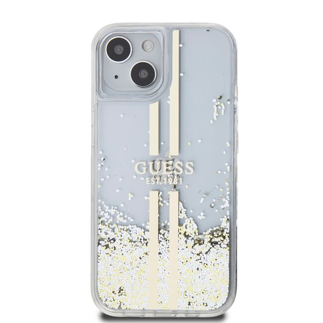Husa pentru  iPhone 15 Plus Guess - Liquid Glitter - transparent