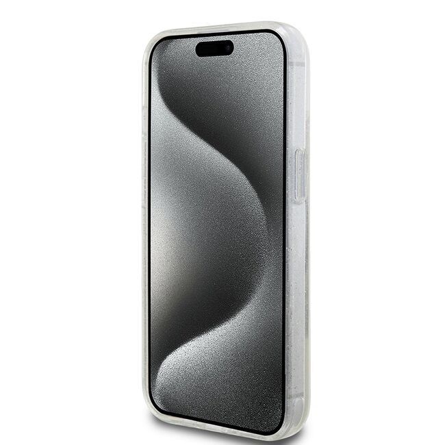 Husa pentru  iPhone 15 Plus Guess - Liquid Glitter - transparent