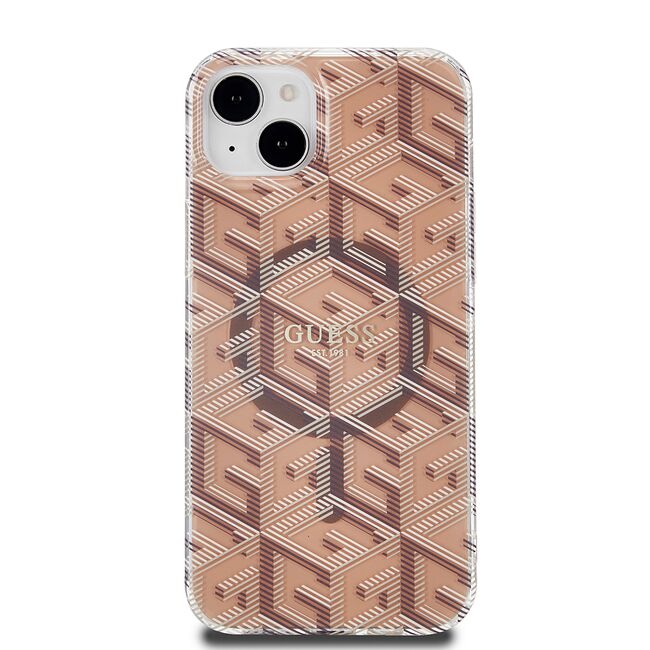 Husa pentru  iPhone 15 Plus cu MagSafe Guess - IML Series - maro